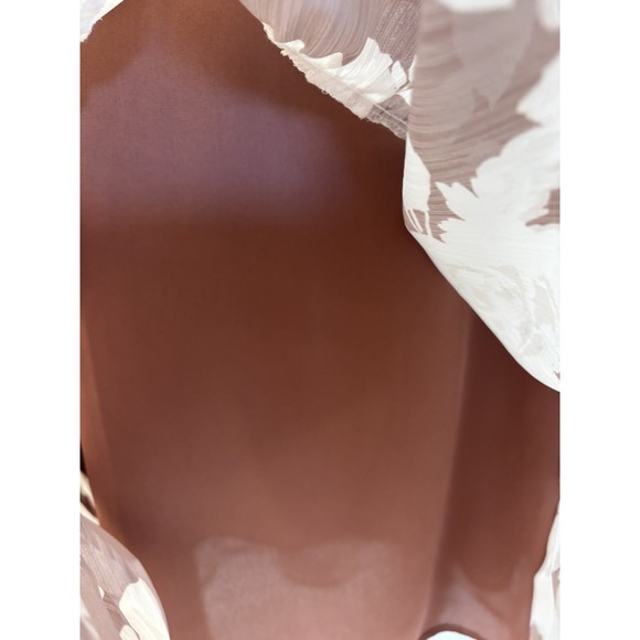 Vici Exclusive X Fate Mini Dress‎ Longsleeve Wine Cream Lined Silky NWT XS - Picture 4 of 7